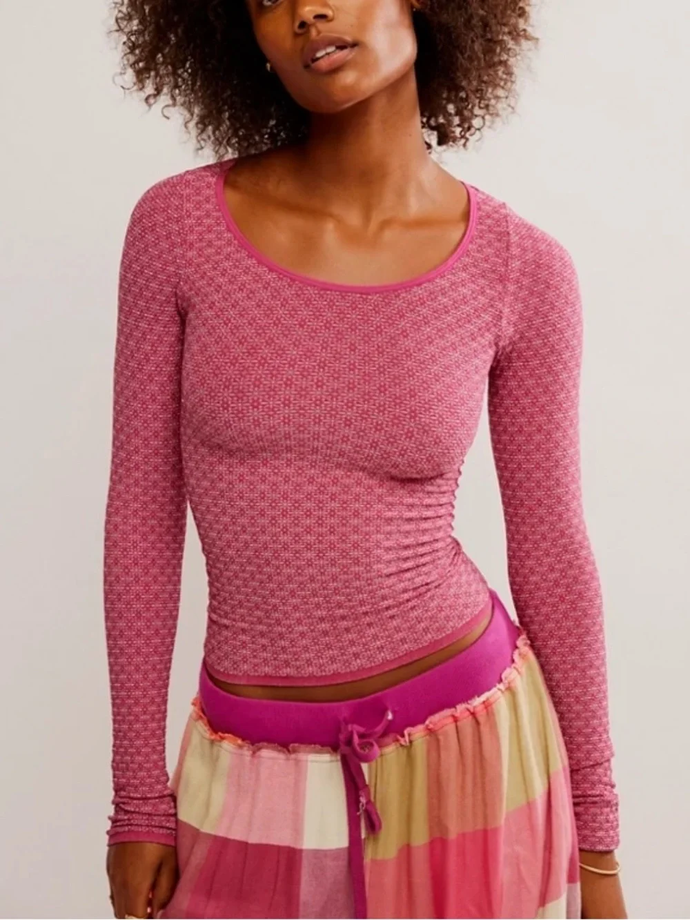 NWT Free People Love Letter Long Sleeve - Glass Roses